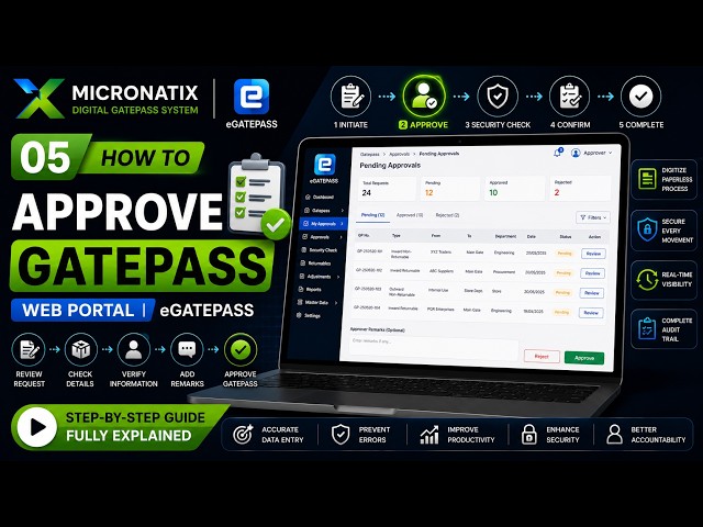 5- How to Approve Gatepass | Web Portal | eGatepass