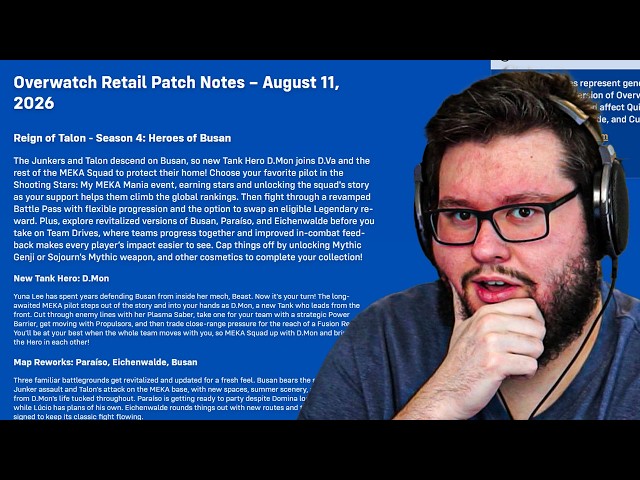Patch Notes For Season 4 Of Overwatch Are HERE!! And MORE