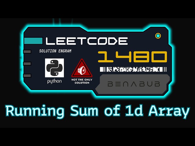 Running Sum of 1d Array — LeetCode #1480 | Python Algorithm Visualization