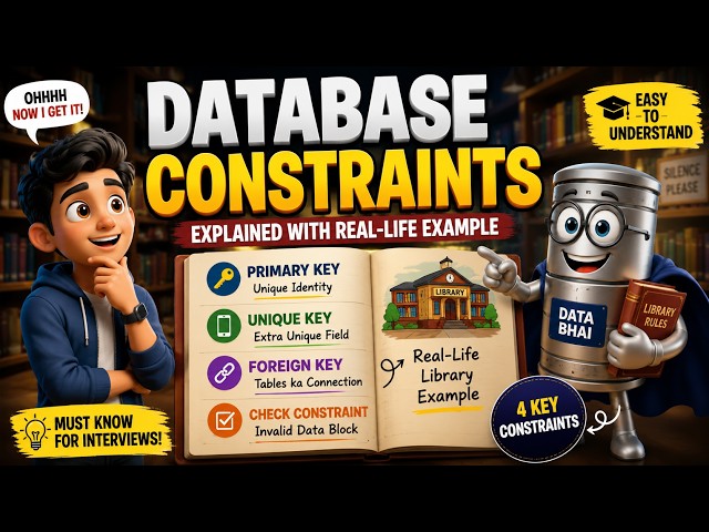 SQL Interview Preparation 🔥 | Database Constraints with Real-Life Examples #sql #ai #viral #explore