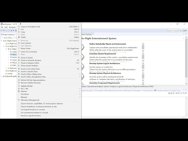 Python4Capella Add-on - Demonstration of use cases 1. Operational Analysis
