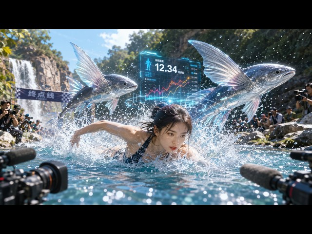 Village fisher girl turns human torpedo, swims 50m in 3 seconds, and smashes the world record!