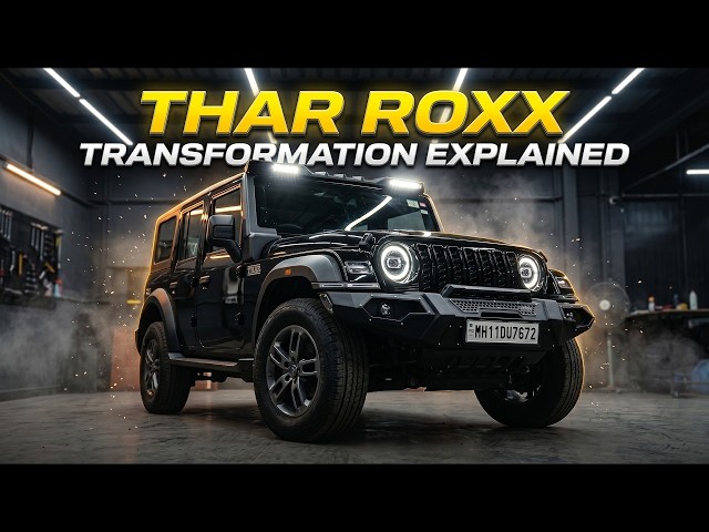 Mahindra Thar Roxx Modification Explained Bimbra Bumper Wrangler Grill Roof Lights 🚙🔥
