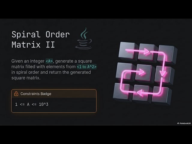 Day29 | P01-02 - Week05 | Spiral Order Matrix II | Add One To Number
