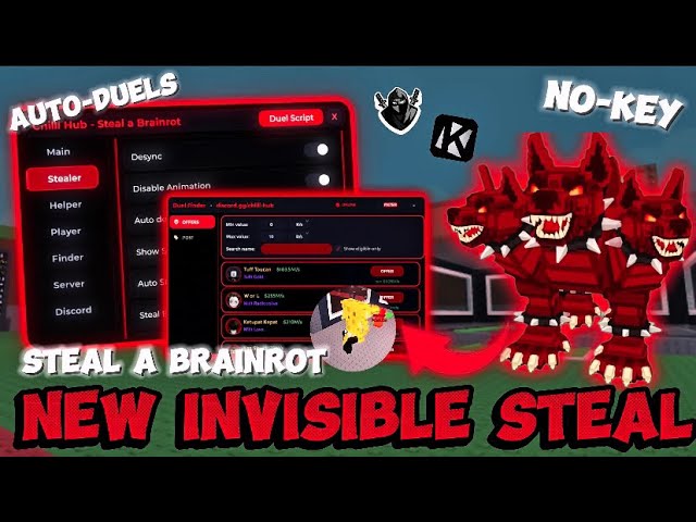 *NEW* 🔥Steal A Brainrot Script -/Desync /invisible Steal/ Finder Duels & Pastebin Link - Rebirth 16🏆