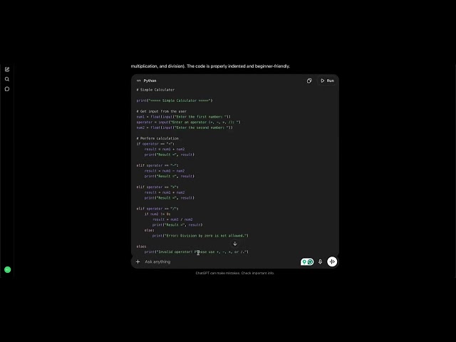Build a Simple Calculator with AI | Python Beginner Project