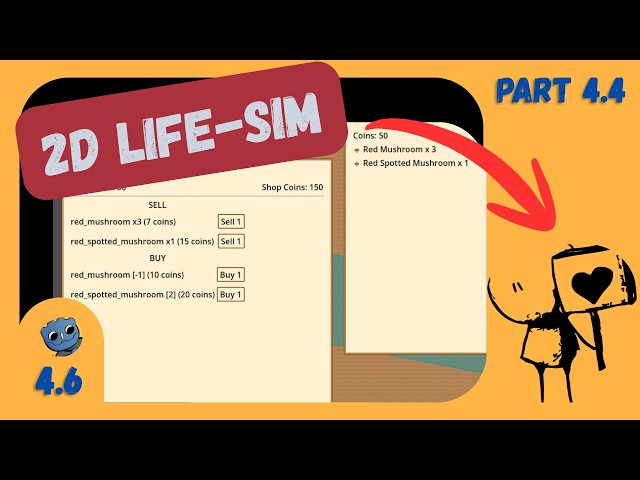 Build a 2D Life Sim in Godot 4.6 | Ep 4.4 Buying from NPC Shops (Circular Economy)