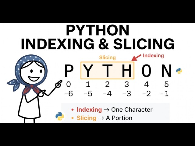 Python Indexing & Slicing Explained |Positive, Negative & Reverse Slicing, sequence[start stop step]