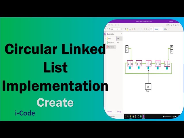 #1.8 Circular Linked List Implementation using java |  Create a list |  i-Code