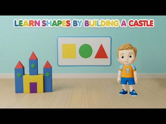 Learn Shapes by Building a Castle! 🏰 | Calm & Interactive Learning for Kids | Aslan & Emily