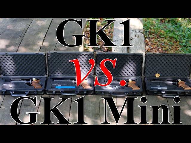 Huben GK1 Mini vs. GK1 (standard) - power vs. shot count comparison