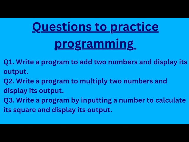 Some questions to practice programming in JAVA #icse