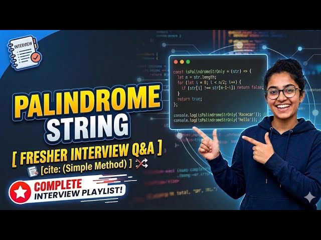 How to find the palindrome of String in java #polyndromString #polyndrome #interviewquestions