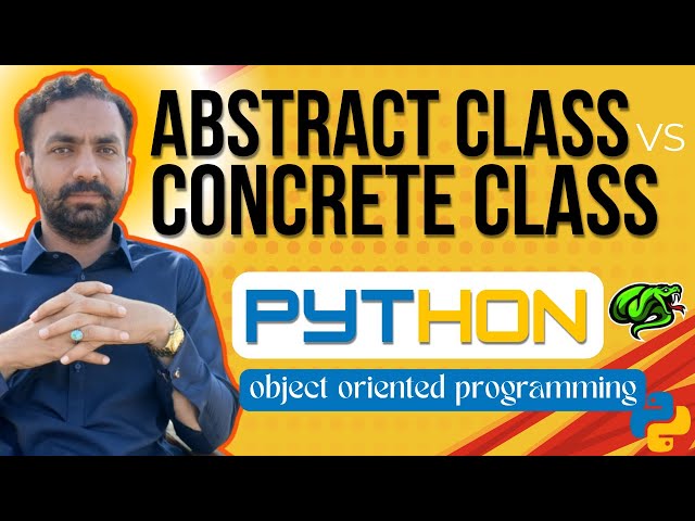 Lec-67: abstract class | concrete class | abstract method | concrete method python full course