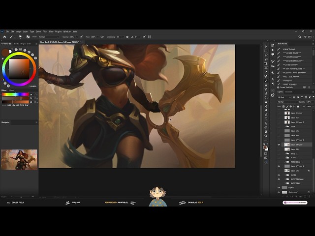 July 23, 2026 [Homework and Sivir Splash Art] Digital Painting, Photoshop