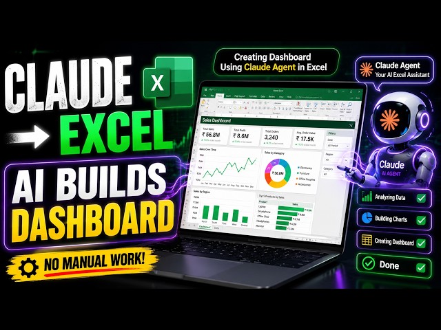 Creating dashboard using Claude agent in Excel