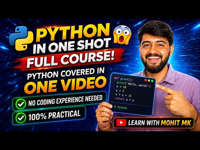 Learn Python in One Video 😱 | Full Python Course (No Coding Experience Needed)