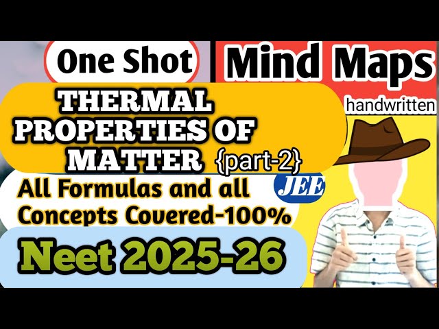 THERMAL PROPERTIES OF MATTER Mind Map ( part 2 ) | NEET Physics Formulas | NEET 2025 - 26 | Edleknow