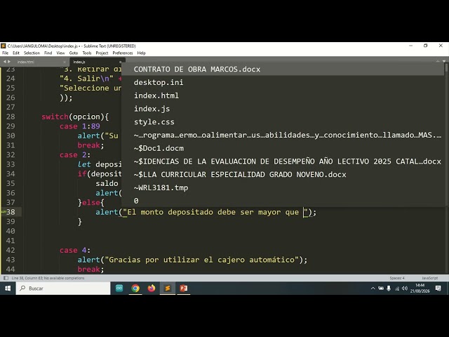 JavaScript tutorial para principiantes. 🏧Proyecto cajero automático interfaz texto.