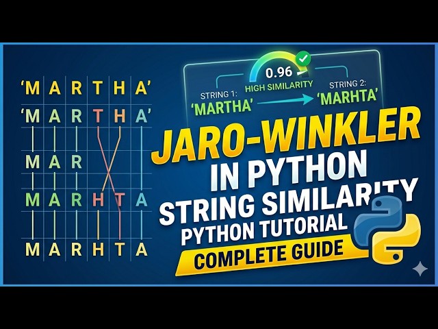 Jaro-Winkler Algorithm Walkthrough in Python