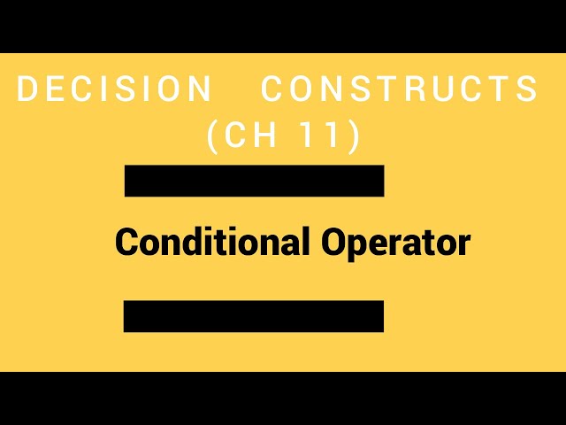 Conditional Operator| Ch # 11|Lec # 7|Computer Science|Class 12|
