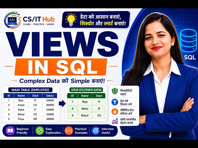 Views in SQL Explained | Create, Use & Advantages of Views in DBMS