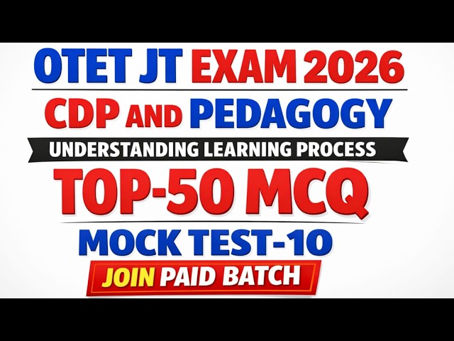 UNDERSTANDING THE LEARNING PROCESS TOP-50 MCQ