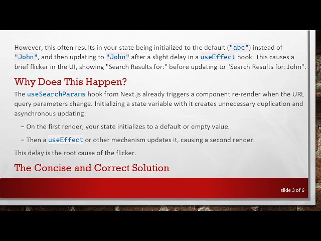 How to Initialize State Using useSearchParams in Next.js Without Delay
