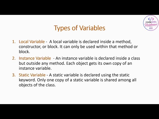 Java Variables Tutorial | Local, Instance & Static Variables | Java Tutorial #2