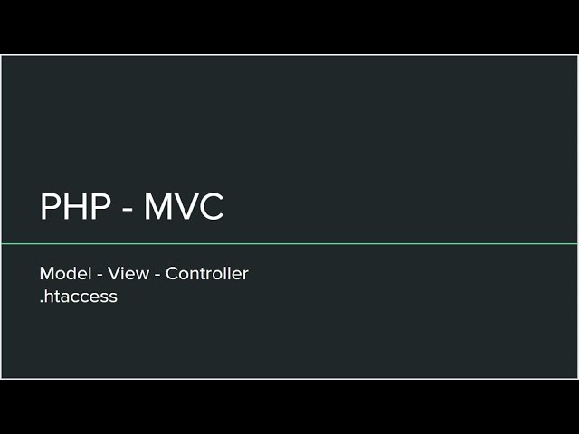 PHP MVC | 100% orientado a objetos POO desde cero sin frameworks | parte 1 htaccess