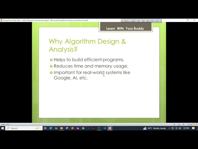 Tutorial 01:Introduction to Algorithm Design and Analysis