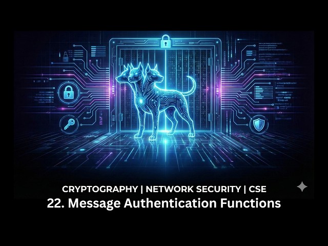22. Message Authentication Functions | Cryptography | Computer Science Engineering