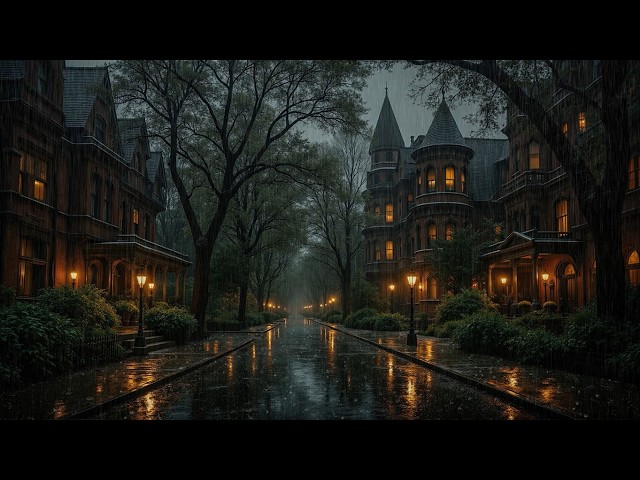 Rainy Gothic Avenue at Dusk | Dark Academia Piano for Reading, Writing & Midnight Study