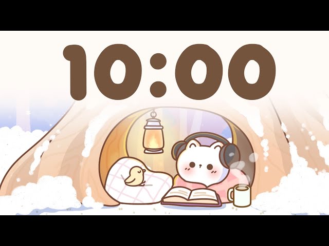 10 minute Timer 🎵  Winter study timer for classroom