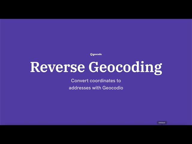 How to Reverse Geocode (Convert Coordinates to Addresses) with Geocodio