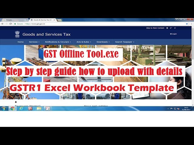 Detail about how to upload GSTR1 excel utility file