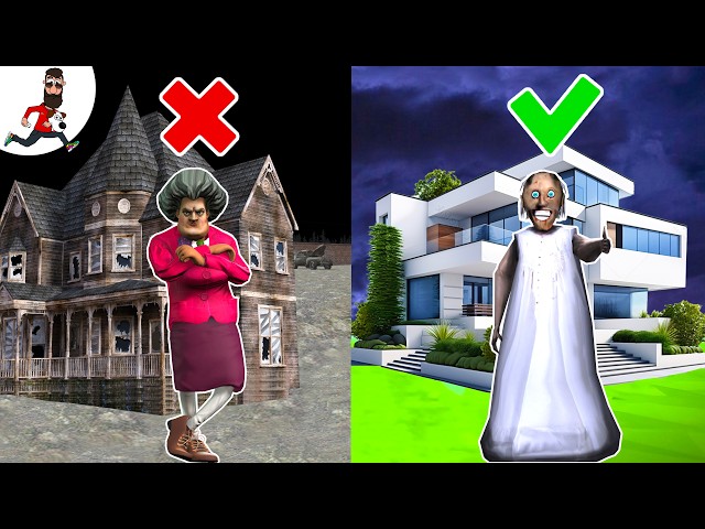 Granny House vs Scary Teacher ► funny horror granny game