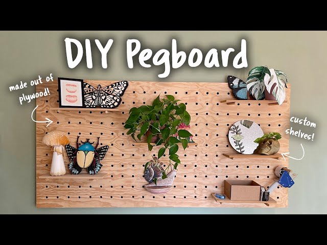 DIY Custom Plywood Pegboard (step by step tutorial)