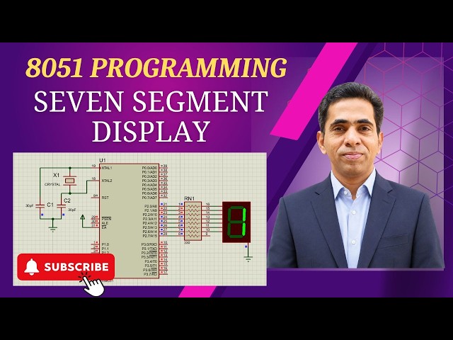 8051 Interfacing with 7-Segment Display | Proteus Simulation | Assembly Program