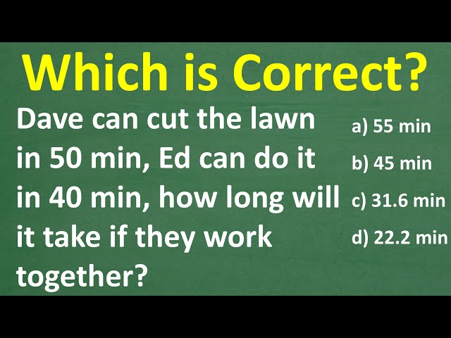 Two People, One Job — How Long Does It Take? Looks Easy… But Almost Everyone Gets It Wrong