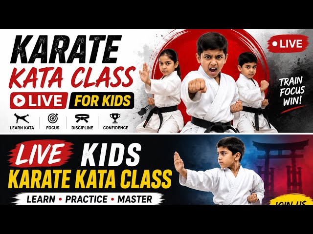     🔥 Kids Karate Kata LIVE | Powerful Moves, Perfect Techniques & Fun!
