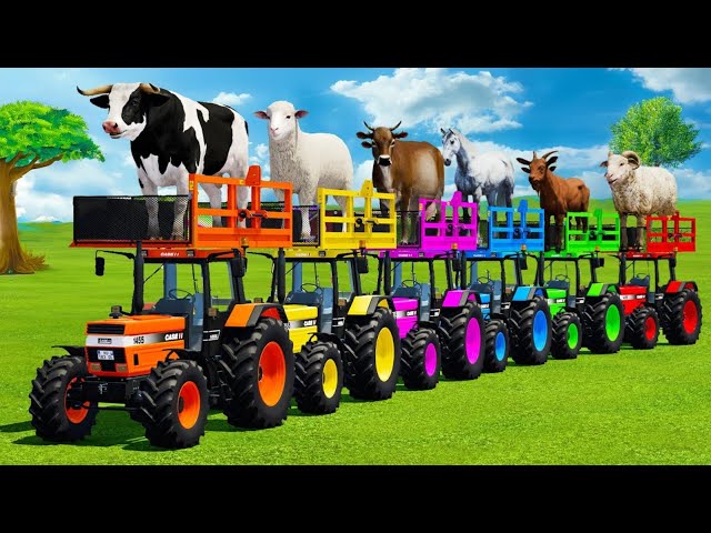 HARVESTING SOYBEANS WITH CBT COLORED TRACTORS & KUBOTA HARVESTERS - Farming Simulator 22