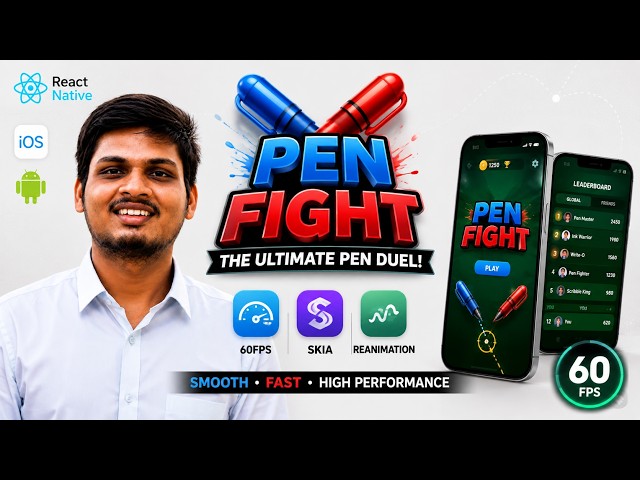 I Built the Pen Fight Game in React Native (Skia + 60 FPS Physics) — Android & iOS