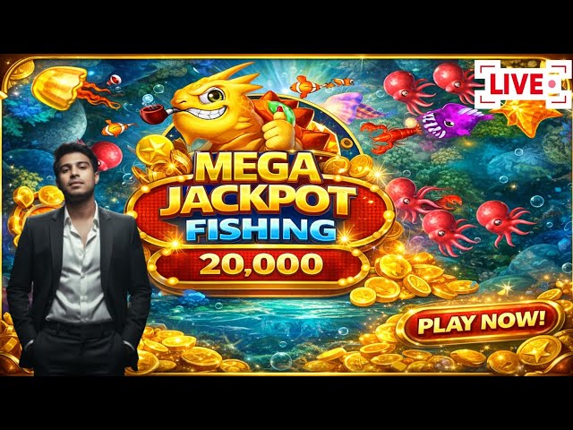Mega Jackpot Fishing Game 🎣 | Shocking Mega Win 20,000+ Coins | Fish Game