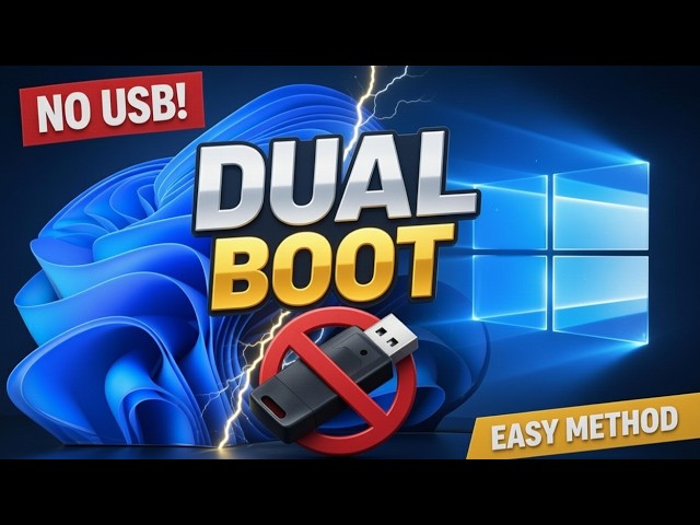 How to Dual Boot Windows 10 & 11 WITHOUT USB - EASY - STEP BY STEP GUIDE - EASY and QUICK