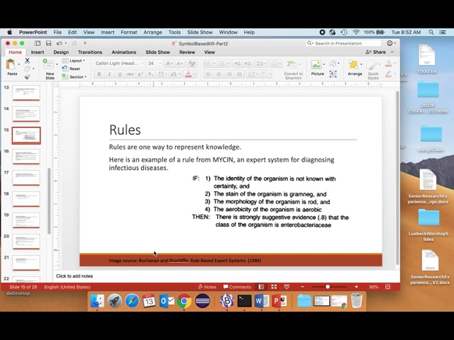 Scripts, Rules, Certainty Factors and Expert Systems