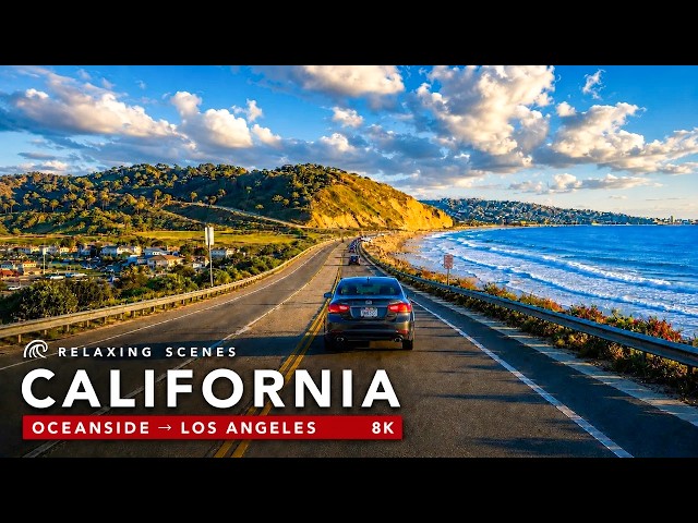 Driving Southern California San Diego Coast in 8K Dolby Vision HDR - Oceanside to Pacific Beach