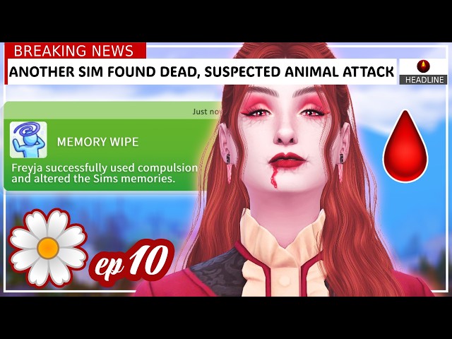 a CRIMINAL vampire!⚠️ SIMS IN BLOOM CHALLENGE!🤍Death Flower #10