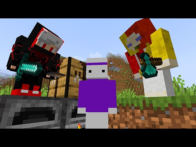 Minecraft Speedrunner VS 2 Hunters UNSCRIPTED