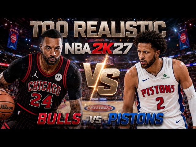 🔥NBA 2K27 Looks TOO REAL! 🏀Bulls vs Pistons CPU vs CPU Full Game🏀
